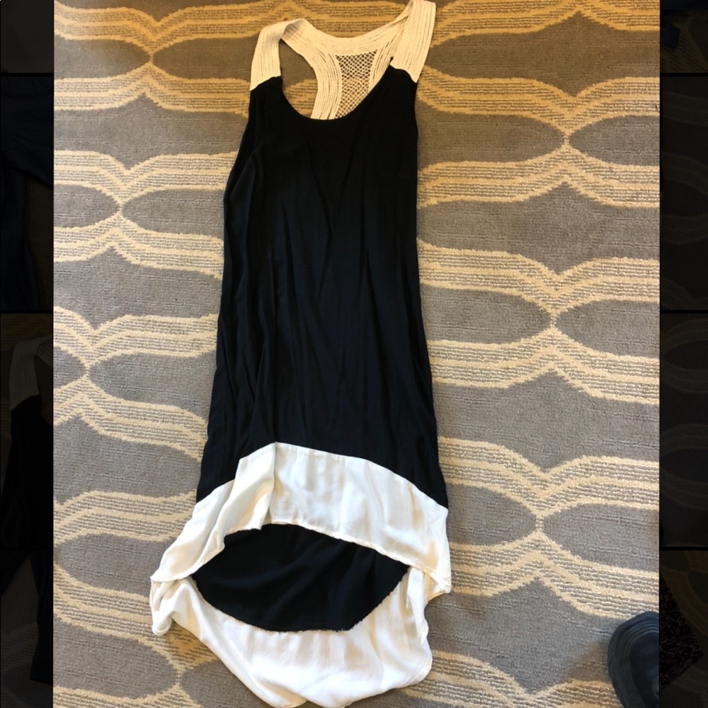 Black and cream beach dress